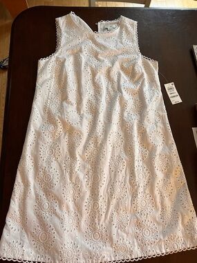 White eyelet dress